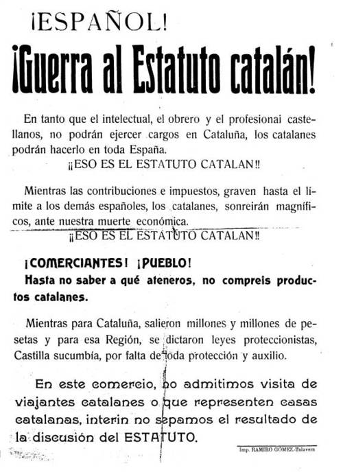 CONTRA EL ESTATUTO DE CATALUÑA