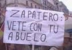 Pancarta en Madrid