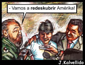 Fidel, Evo y Chávez