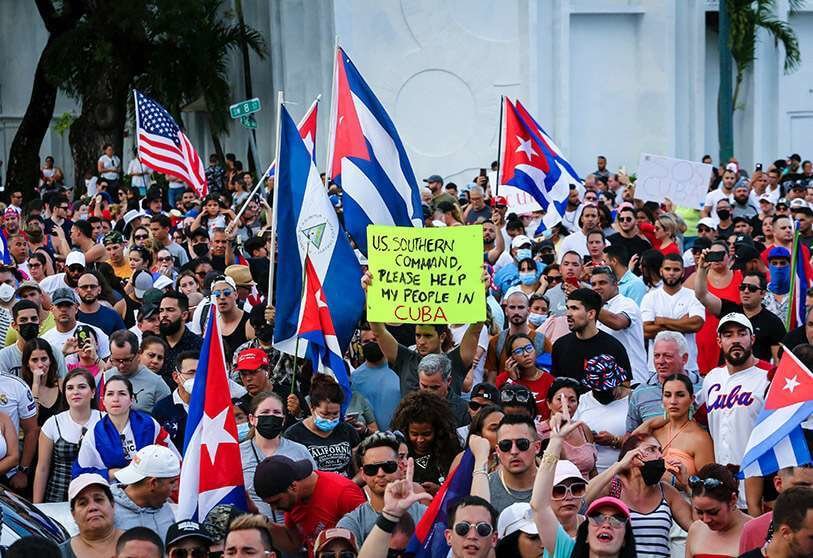 PROTESTAS POPULARES DESESPERADAS CONTRA LA CUBA SOCIALISTA