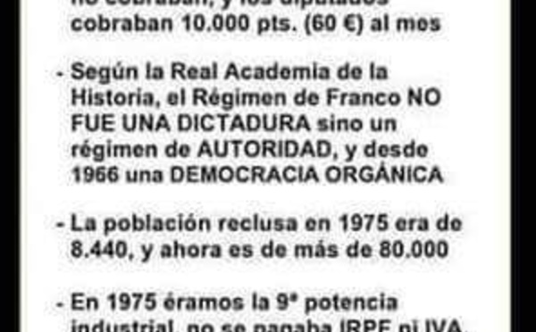 El Franquismo recupera valor y deja de estar demonizado por los españoles