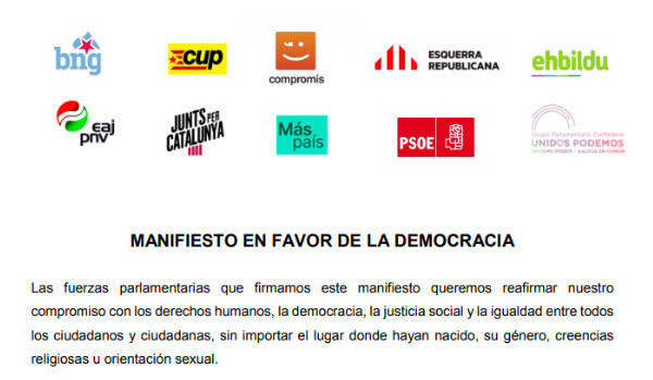 La gran estafa y el enorme peligro del "Manifiesto en favor de la democracia"