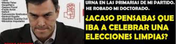 Es matemáticamente imposible que Pedro Sánchez pueda ganar limpiamente unas elecciones en España